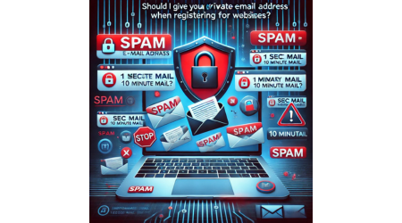 Should I give my private e-mail while registering on websites?